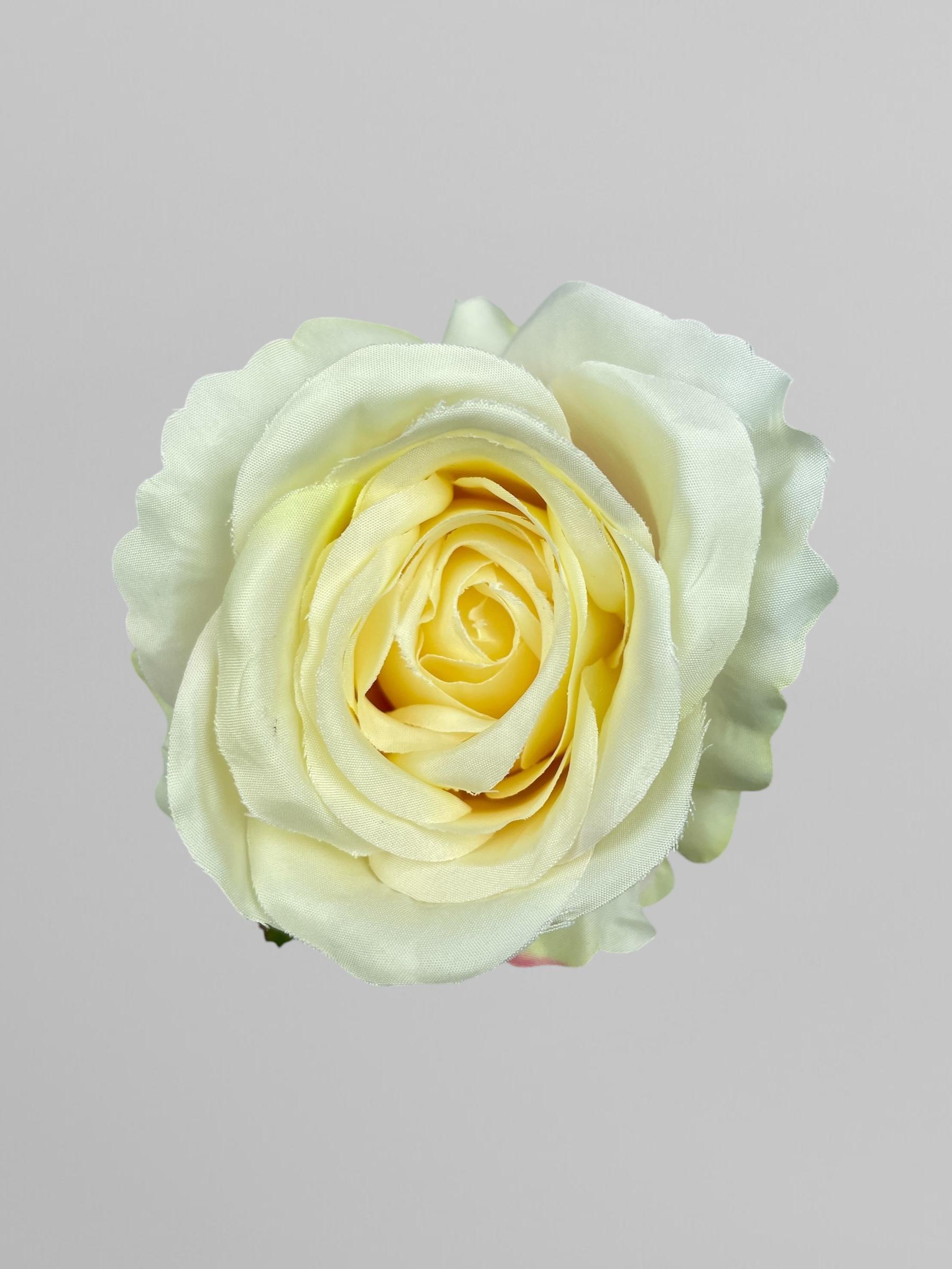 Искусственная головка розы сатиновая 8 см Кремовый (К02022) - фото 1 Искусственная головка розы сатиновая 8 см Кремовый (К02022) - фото 1