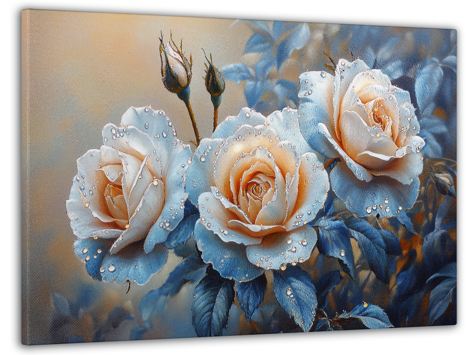 Картина на полотні Mako персикові троянди 60x100 см (MK10623)