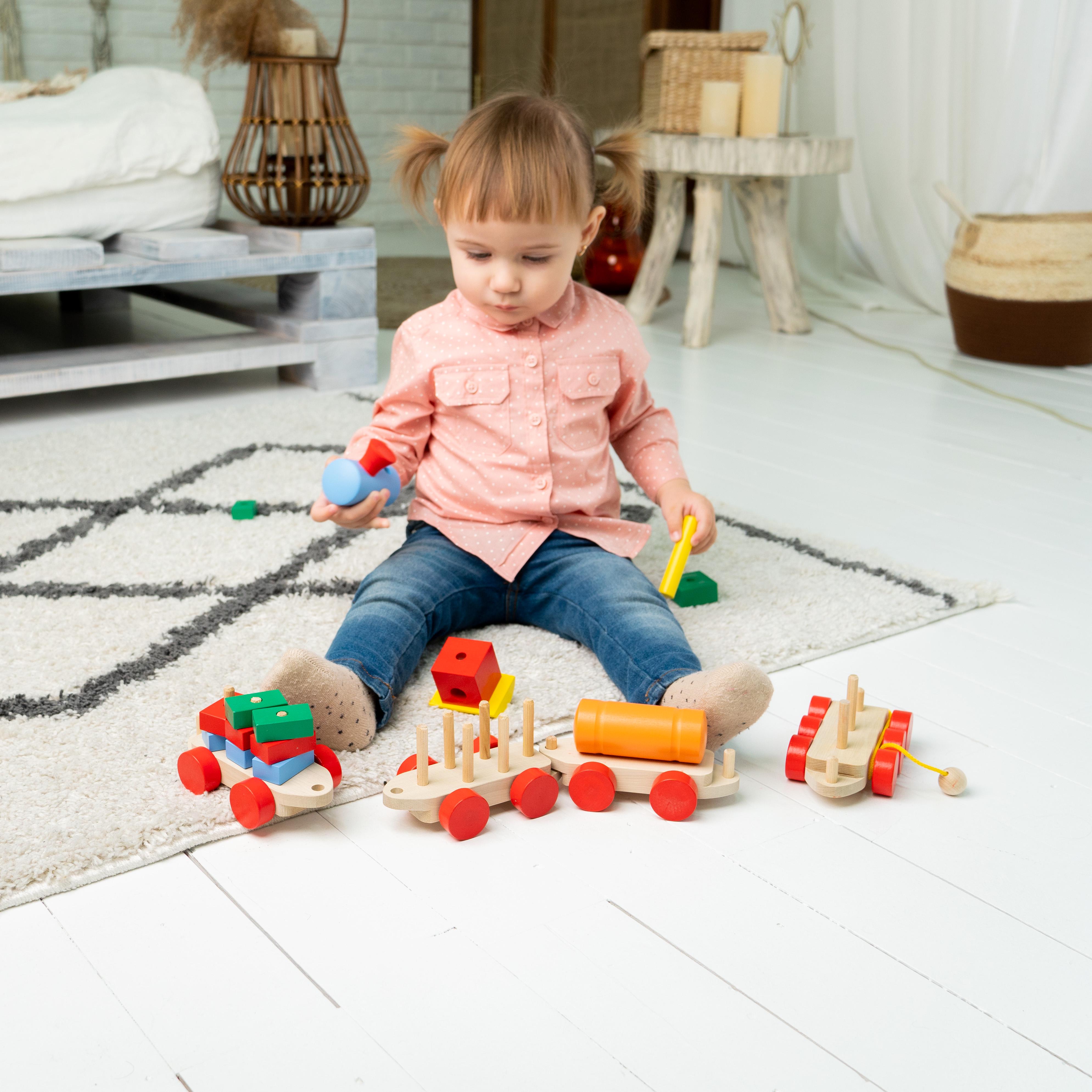 Подарочный набор эко детская игрушка Паровоз и 3 вагона подарочная коробка (656) - фото 4 Подарочный набор эко детская игрушка Паровоз и 3 вагона подарочная коробка (656) - фото 4