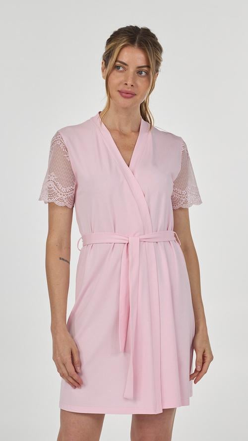 Халат женский Ellen Davina lgm 201/06/02 L Розовый (34730671)