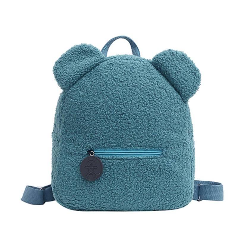 Рюкзак детский Teddy на двух регулируемых лямках плюшевый 28х27х13 см Голубой (78971091) - фото 1 Рюкзак детский Teddy на двух регулируемых лямках плюшевый 28х27х13 см Голубой (78971091) - фото 1