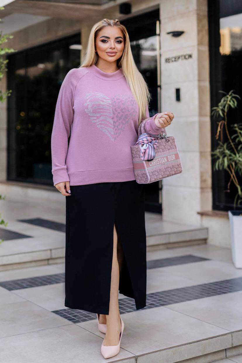 Свитер женский 2XL Пудровый (192537) - фото 3