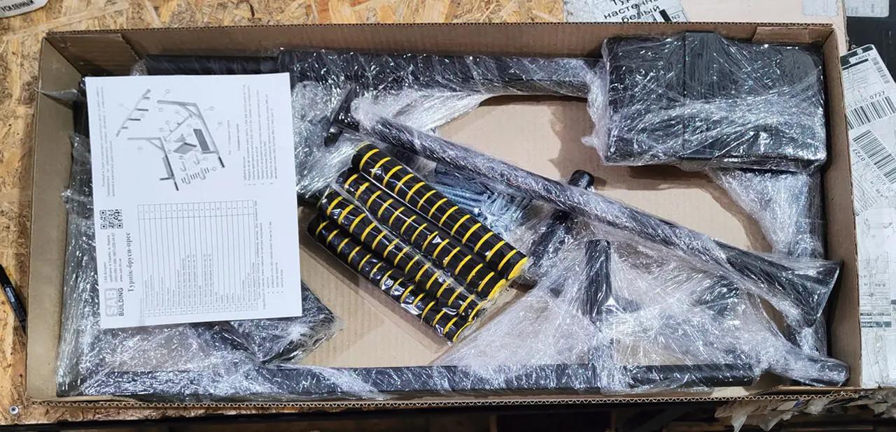 Турнік-бруси SAB В2УС посилений настінний розбірний з адаптивною спинкою для преса Чорний (0002) - фото 10