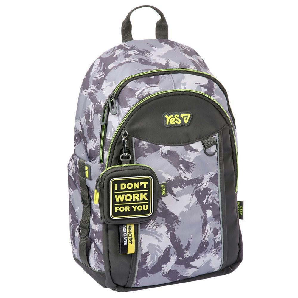 Рюкзак YES Grey 43x28x16 см 19,3 л Серый (550405)