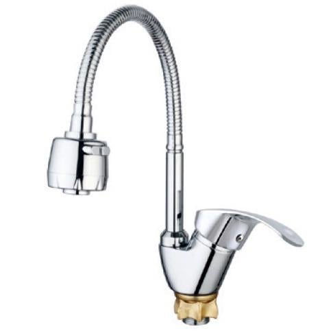 Смеситель для кухни MIXXUS Yub 4-135 Reflector MI6476 с гибким изливом Хром (235571)