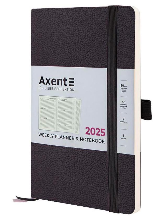 Еженедельник Axent Partner Soft Skin 2025 датированный 125x195 мм Черный (8509-25-01-A)