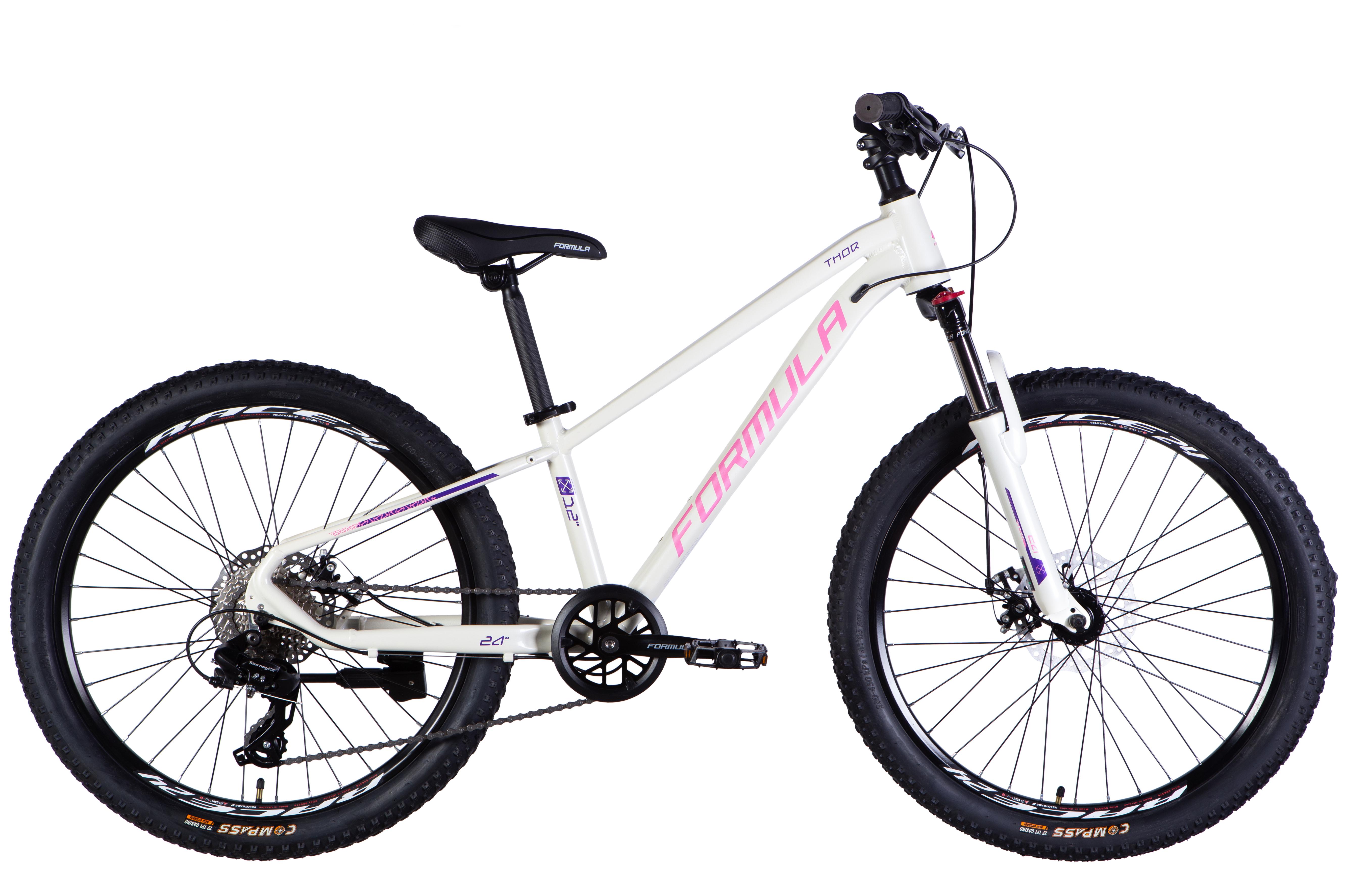 Велосипед Formula 2025 THOR DD CS AL 24" рама 12" Бело-розовый (OPS-FR-24-429)