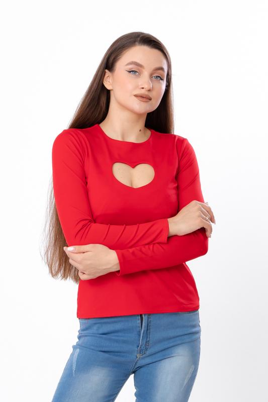 Кофта жіноча з вирізом Носи Своє р. 42 Червоний (15523) - фото 4 Кофта жіноча з вирізом Носи Своє р. 42 Червоний (15523) - фото 4