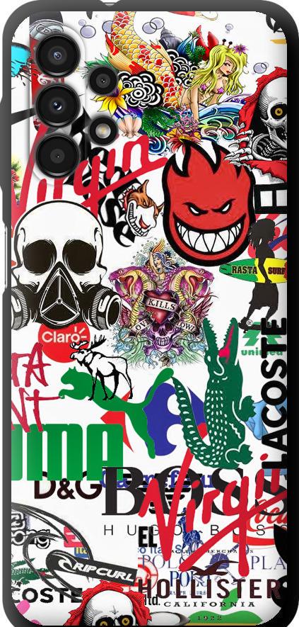Чехол на Samsung Galaxy A13 A135F Many different logos (4022b-2498-42517)