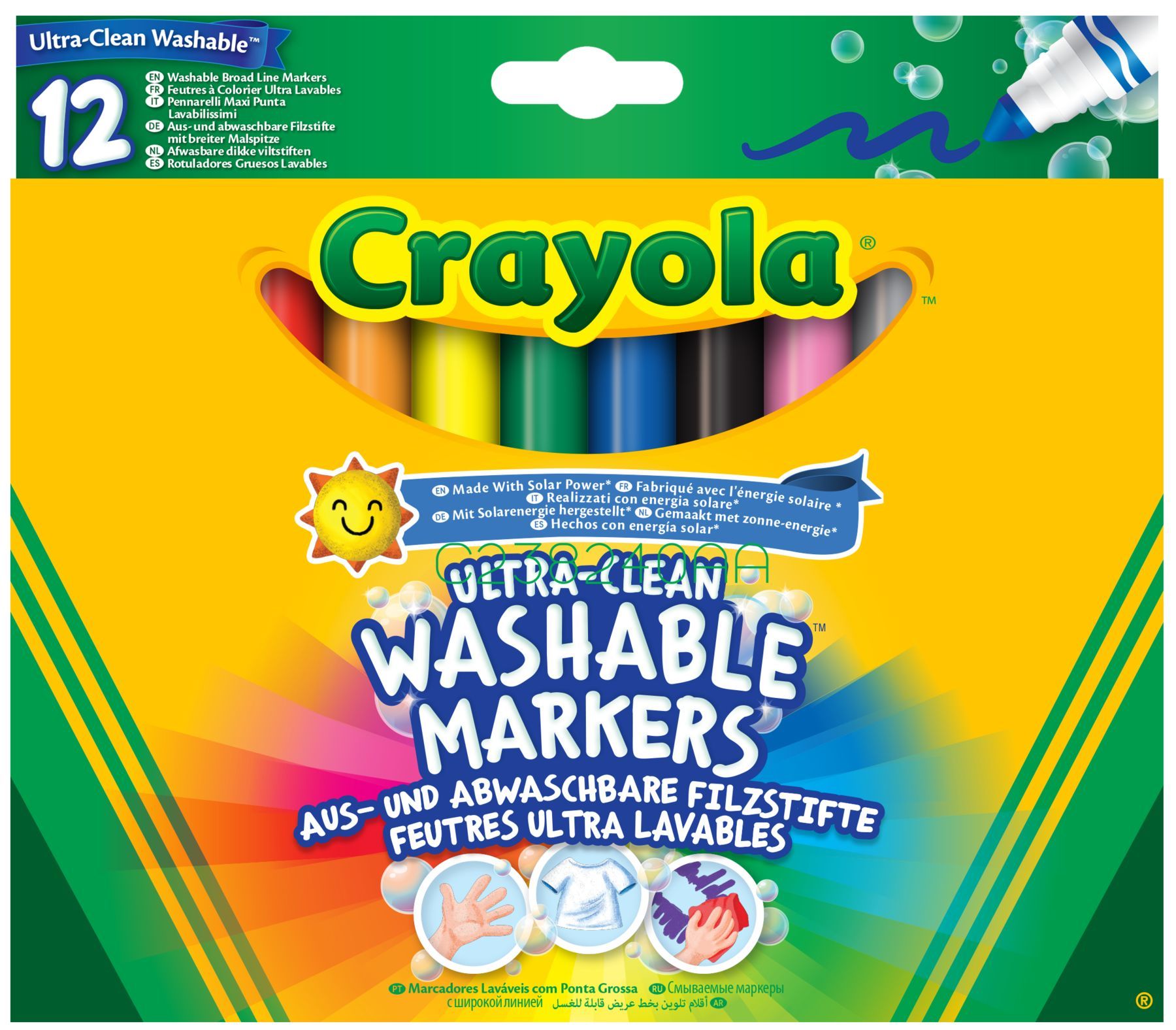 Набір фломастерів Crayola широка лінія ultra-clean washable 12 шт. Набір фломастерів Crayola широка лінія ultra-clean washable 12 шт.