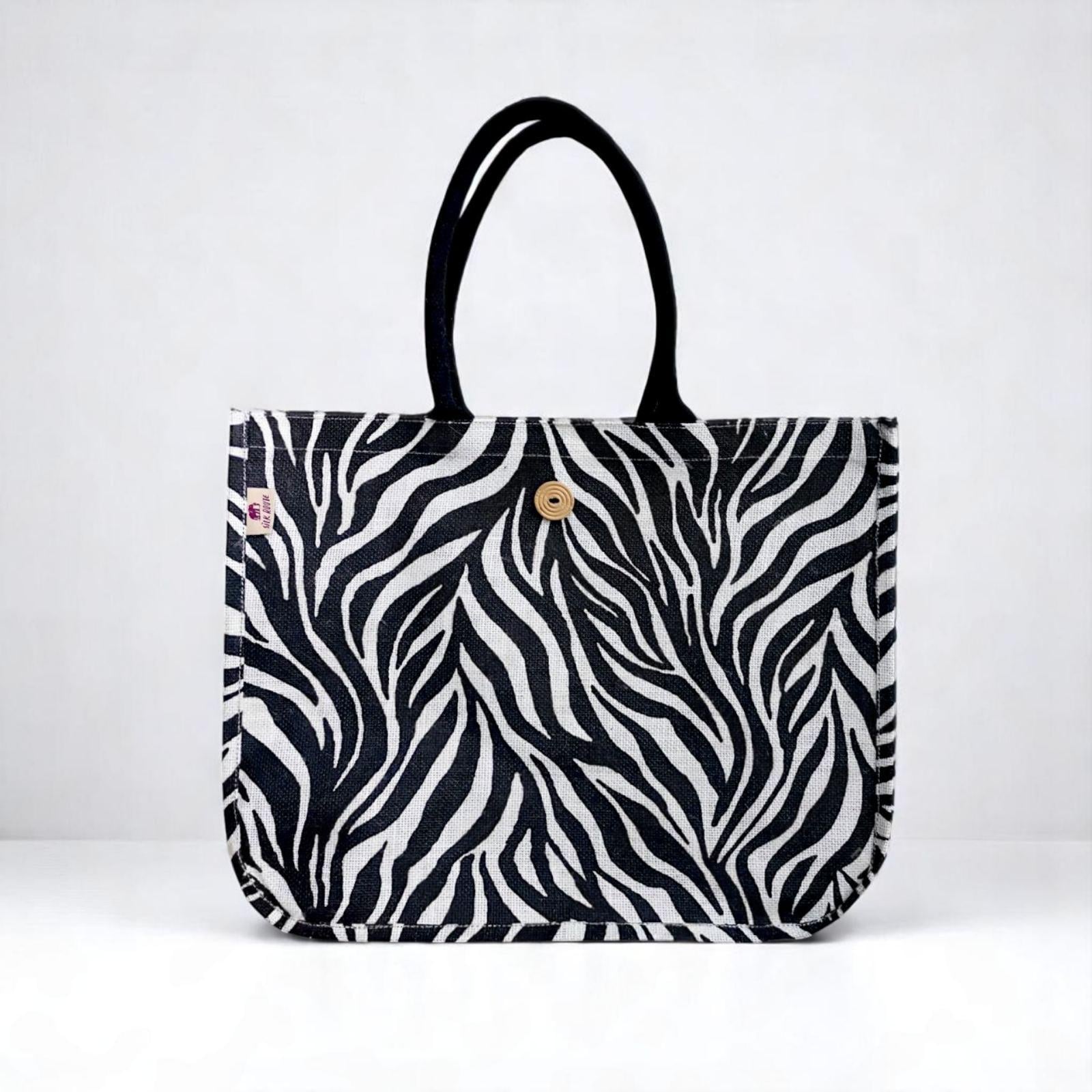 Сумка-шоппер Silk Route а-3727 Zebra Stripes джутовая
