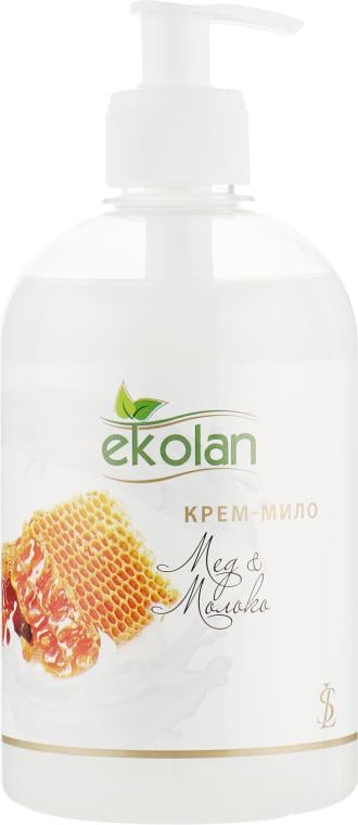 Крем-мыло жидкое Ekolan Мед & Молоко с дозатором 500 г (18104)
