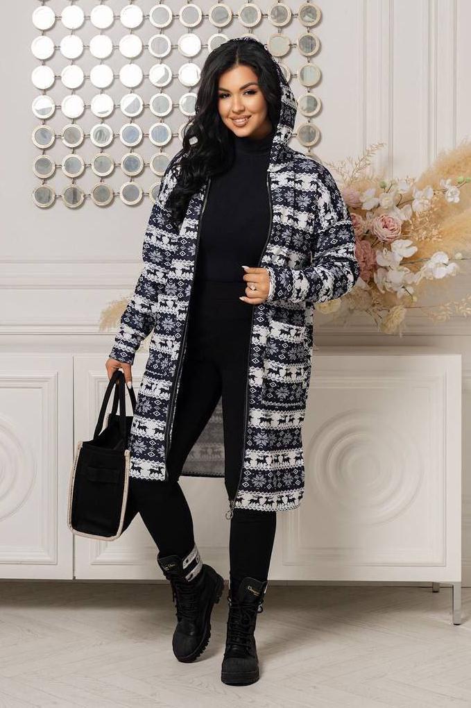 Кардиган женский L-XL Темно-синий (193518) - фото 2