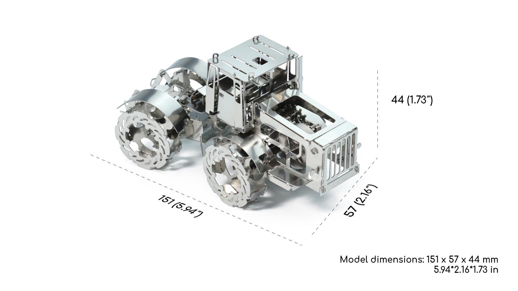 Конструктор металлический 3D Time for Machine Hot Tractor механический (T4M380321) - фото 7