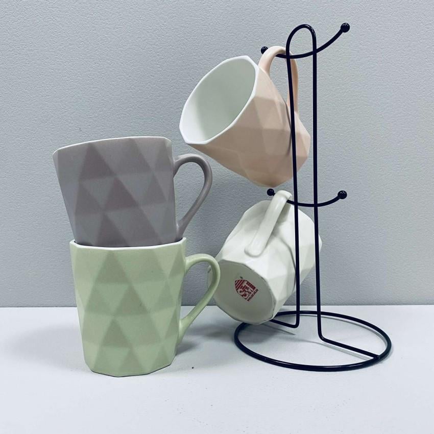 Набір чашок S&T 021-04-14 на стійці 350 мл 4 шт. (2360306936)