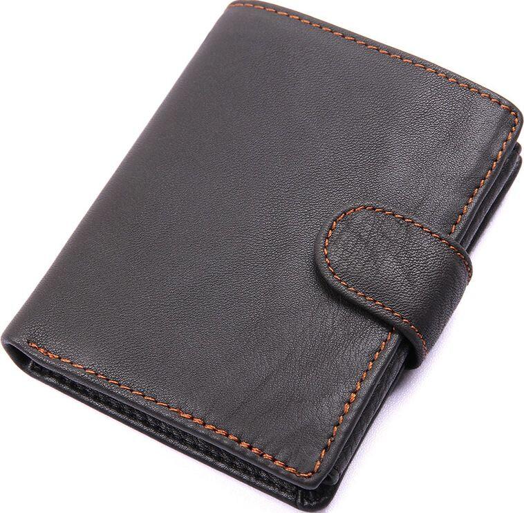 Кошелек мужской кожаный Vintage 14497 Черный (168-136-14497)