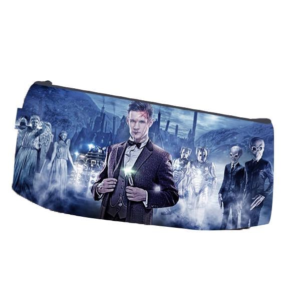 Пенал школьный Доктор Кто Doctor Who двухсторонний 22х11 см (pn_0046)