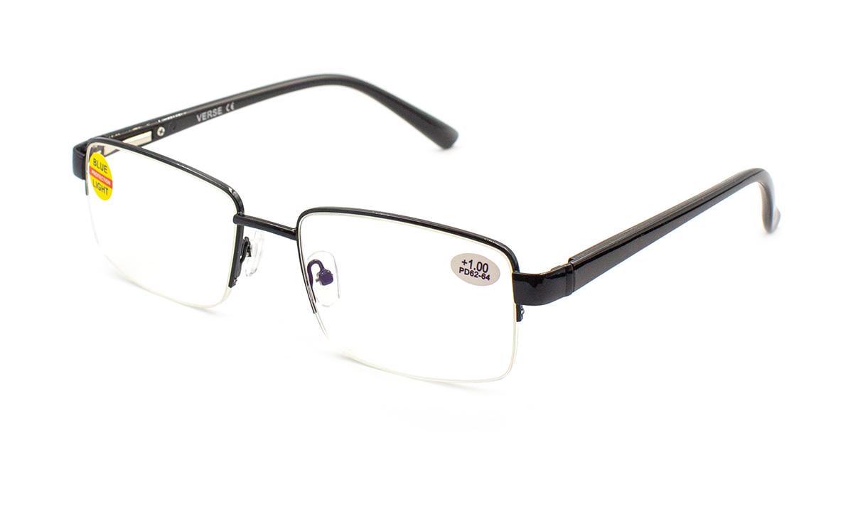 Окуляри для зору в металевій оправі Verse 24029-C1 Blue Blocker -2,00 (392811312)