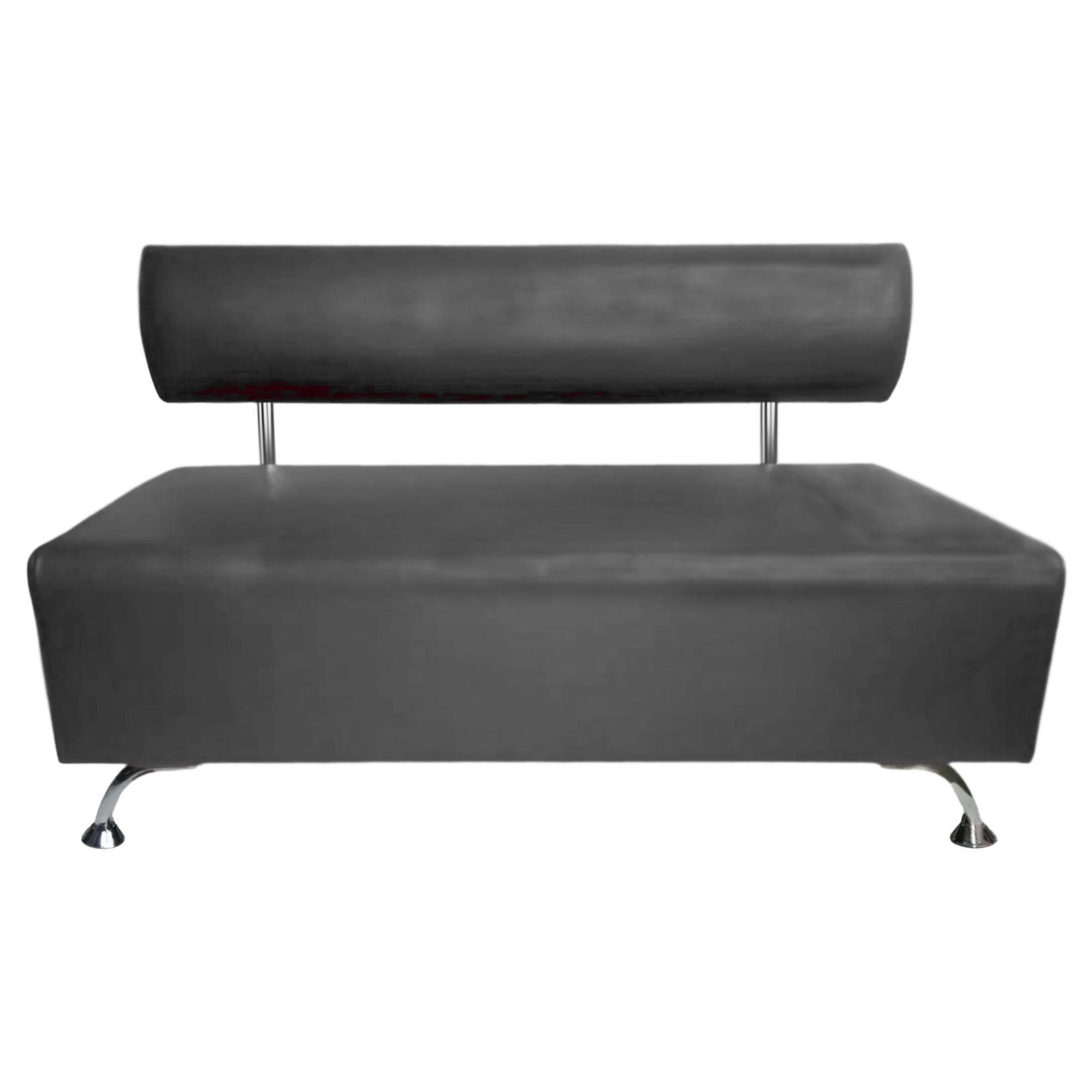 Диван офисный AVVS для ожидания/приемной 150 см с ножками 12 см Темно-серый - фото 2