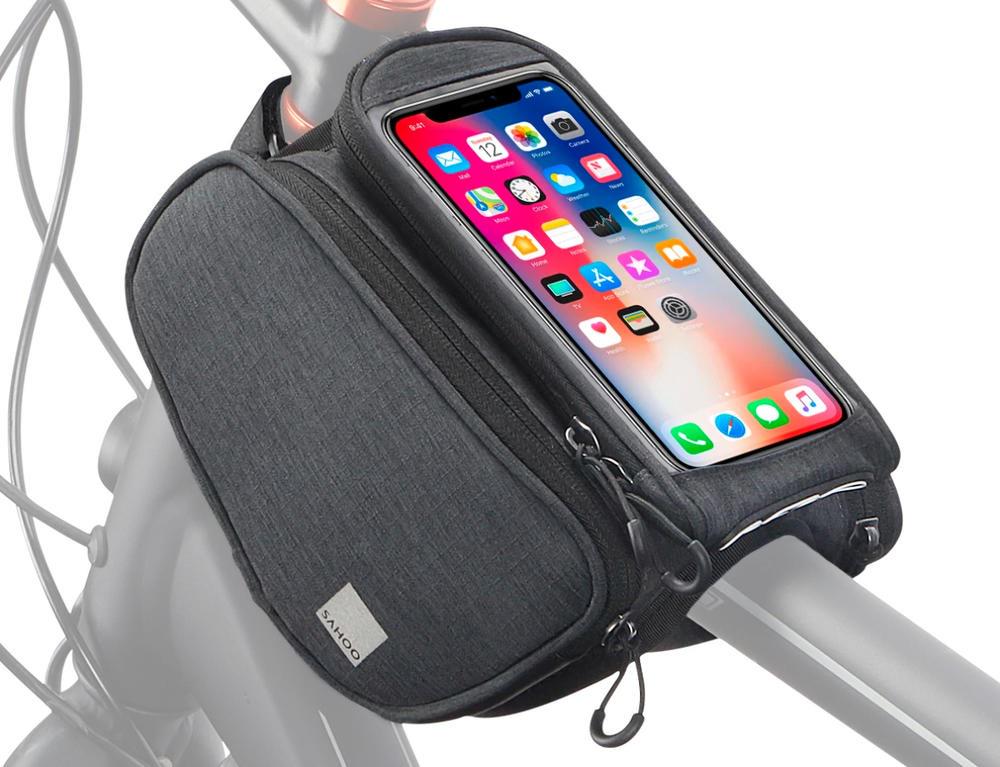 Велосумка на раму під смартфон Sahoo Urban 121462 1,5 л Grey (6920636790172)