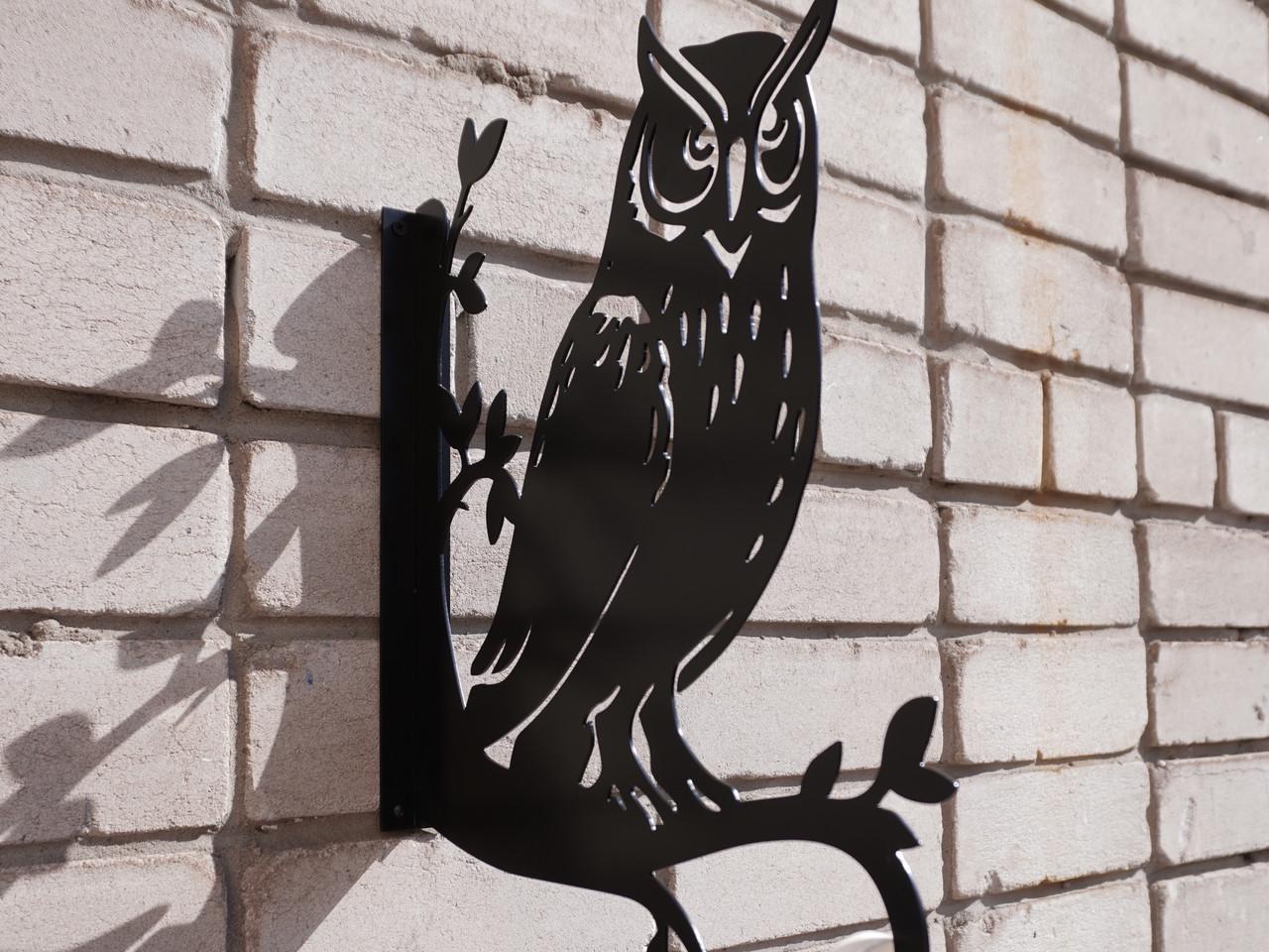 Кронштейн Сыч для кашпо с цветами метал Черный (М019) - фото 5