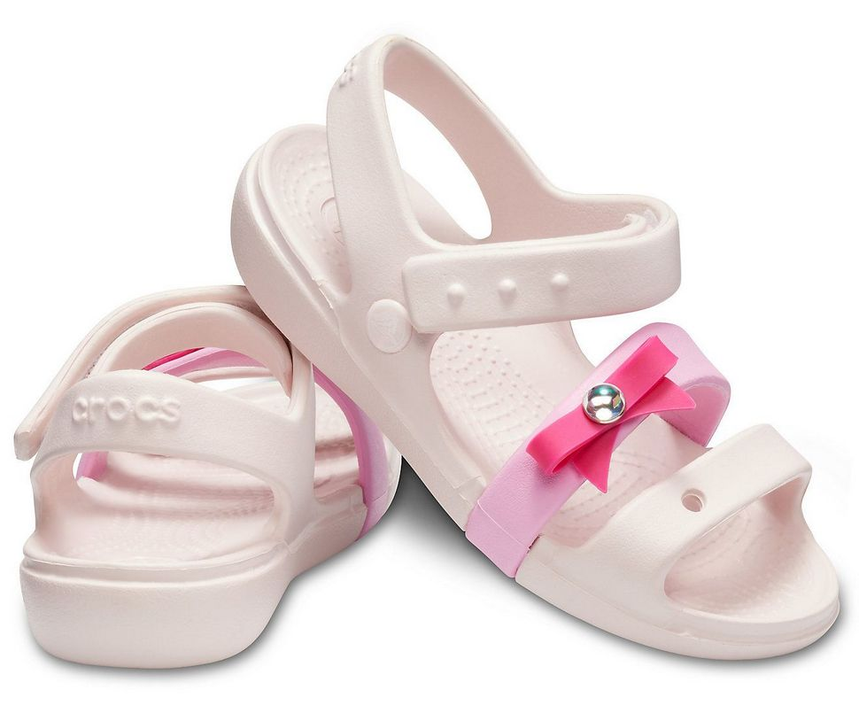Сандалії дитячі для дівчинки Crocs Keeley Charm Sandal Barely Pink р. 27/28 Бежевий (9028)