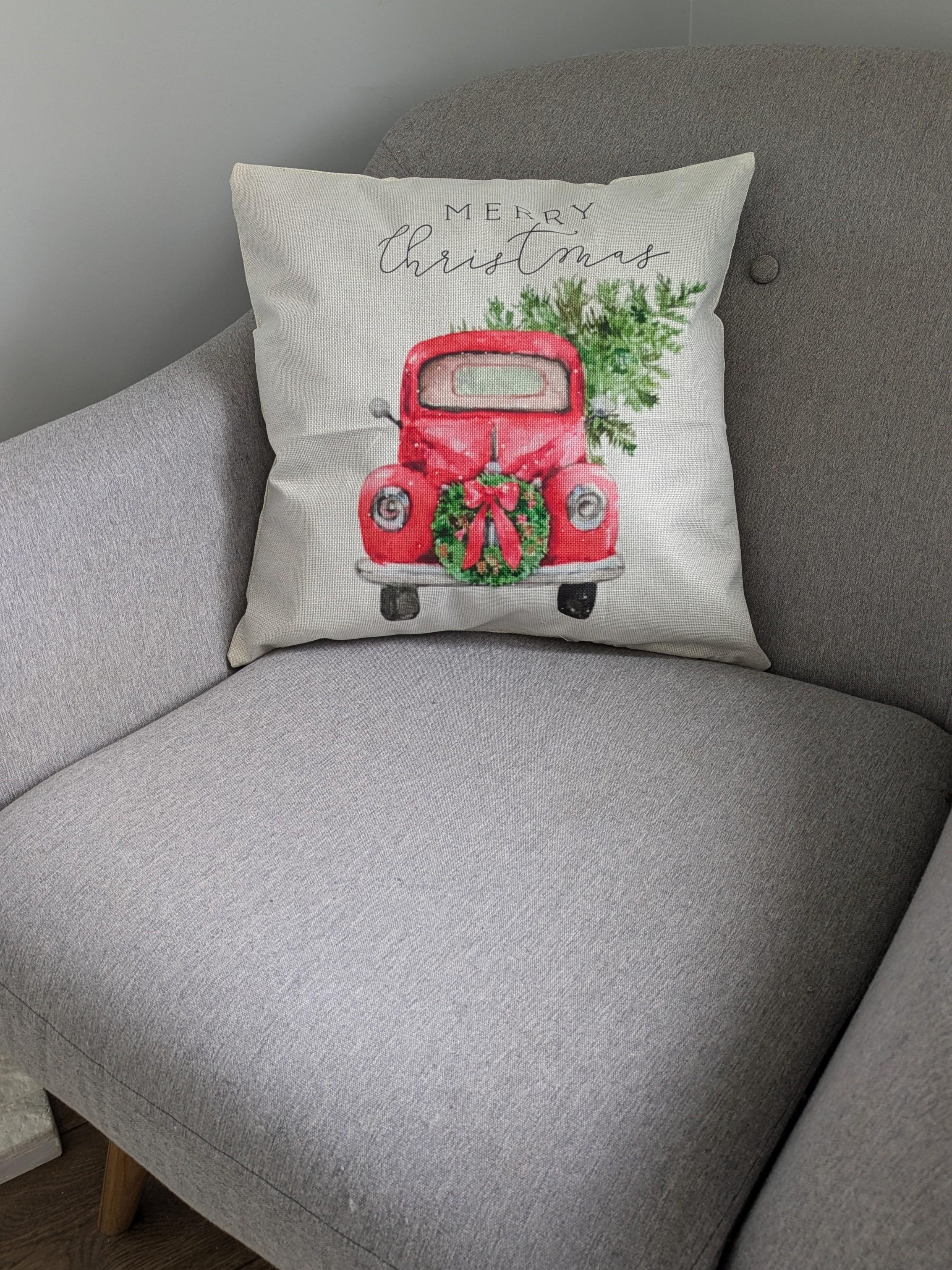 Наволочка новорічна Автомобіль акварельний 45х45 см (29506070) - фото 4 Наволочка новорічна Автомобіль акварельний 45х45 см (29506070) - фото 4