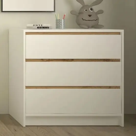 Комод Bergamo 1 в спальню на 3 шухляди Німфея альба/Дуб аппалачі (21137572) - фото 2