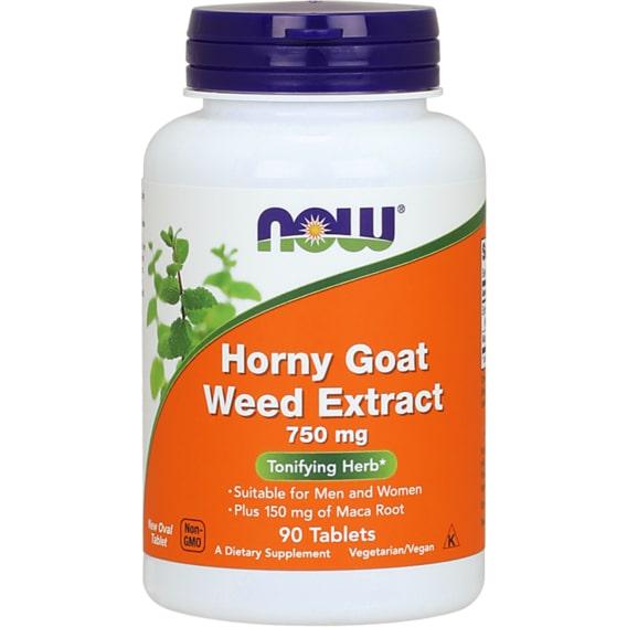 Тонізуючий засіб NOW Foods Horny Goat Weed 750 мг 90 Tabs