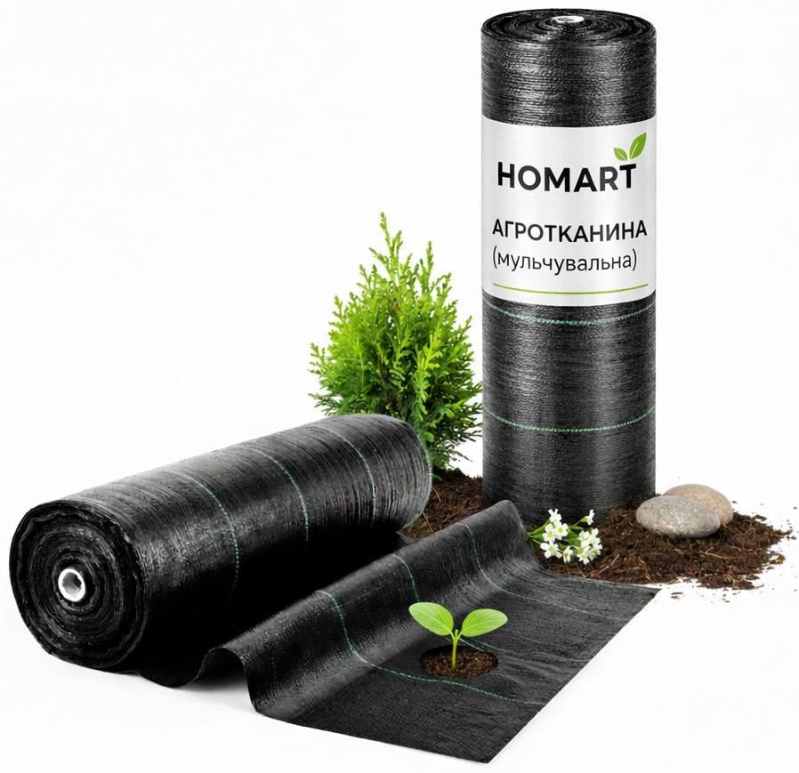 Агроткань Homart 90 г/м² 1,1х50 м Черный (9979)