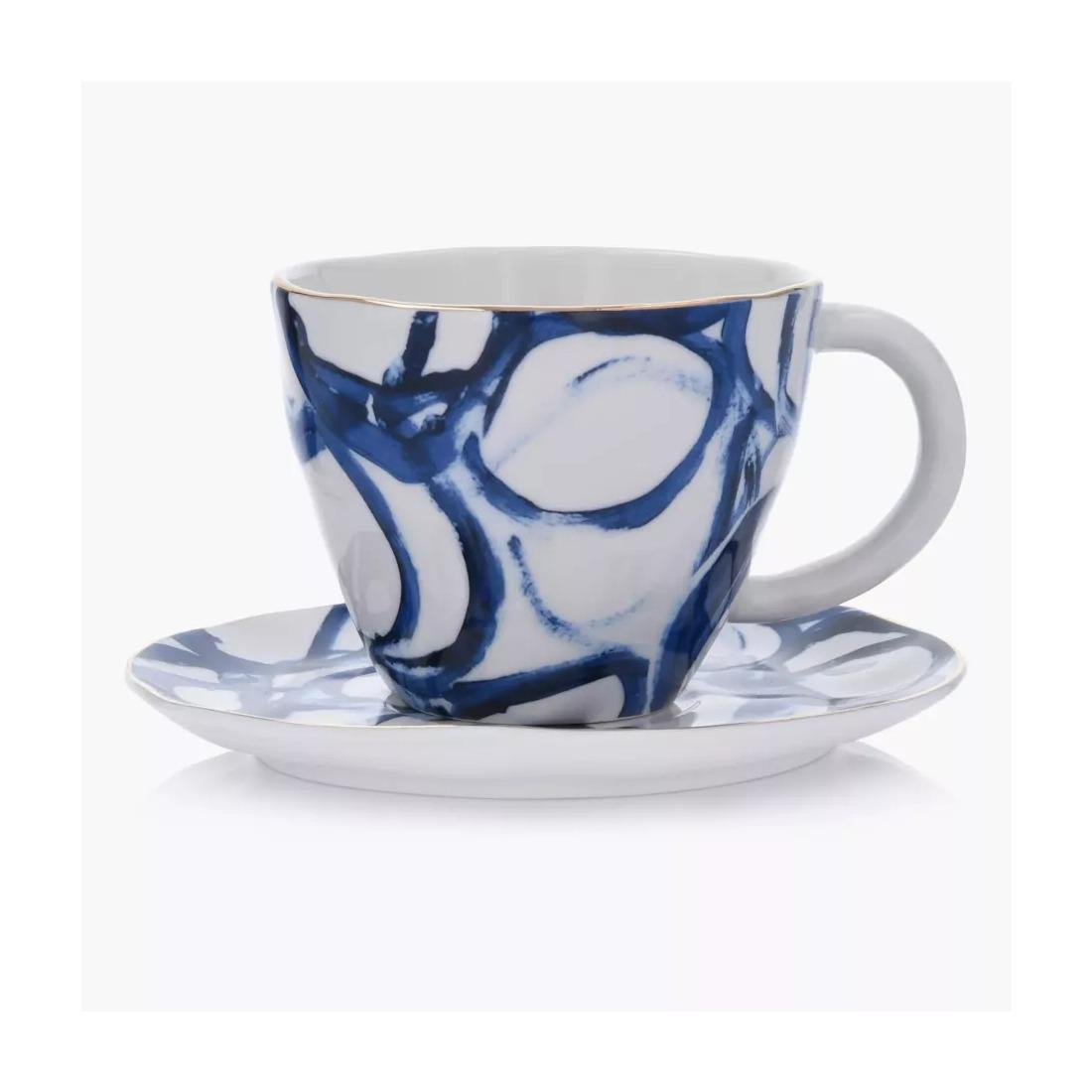 Чашка с блюдцем DUKA RIVIERA 250 мл Принт (1219663)