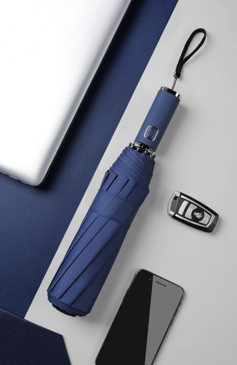 Парасолька складна автомат 9462 105 см Синій (4506023)