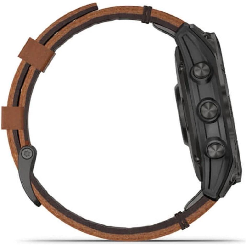 Смарт-годинник Garmin Epix 2 Sapphire - B. Titanium w. Chestnut L. Band (010-02582-30) - фото 6