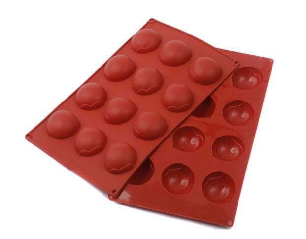 Форма силиконовая One Chef для выпечки Профи Глобал d 4,6 см h 2 см на 12 ячеек Красный