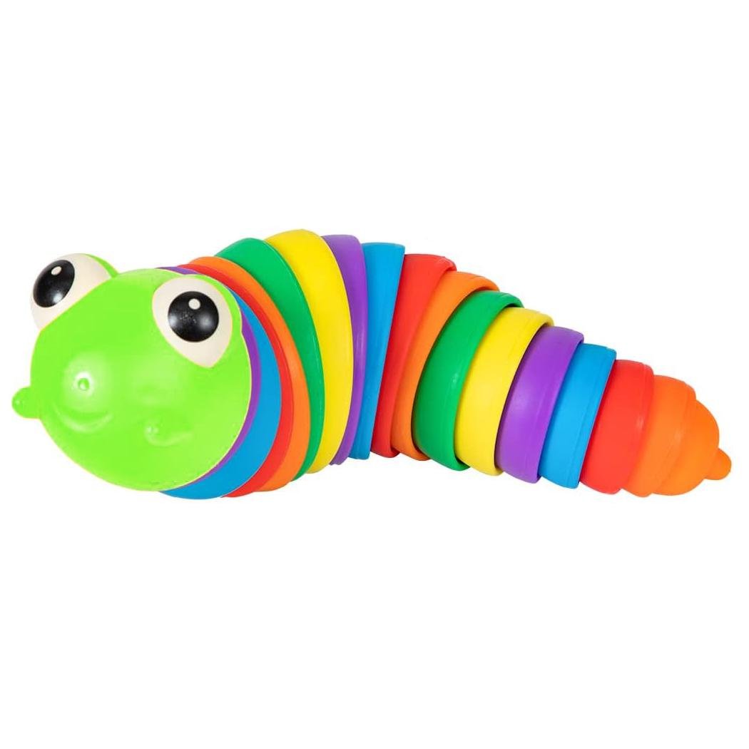 Игрушка антистресс Гусеница трещотка гибкая 18 см Разноцветный (25610709)