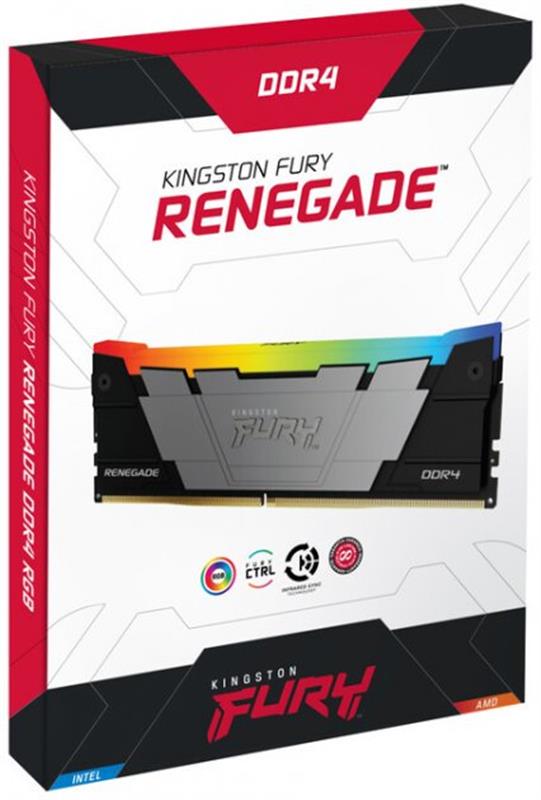 Оперативная память Kingston Fury Renegade RGB DDR4 8GB/3600 (KF436C16RB2A/8) - фото 4