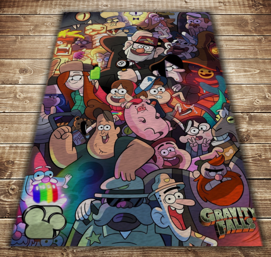 Плед с 3D принтом Герои Гравити Фолс 150х200 см (epi_0455) Плед с 3D принтом Герои Гравити Фолс 150х200 см (epi_0455)