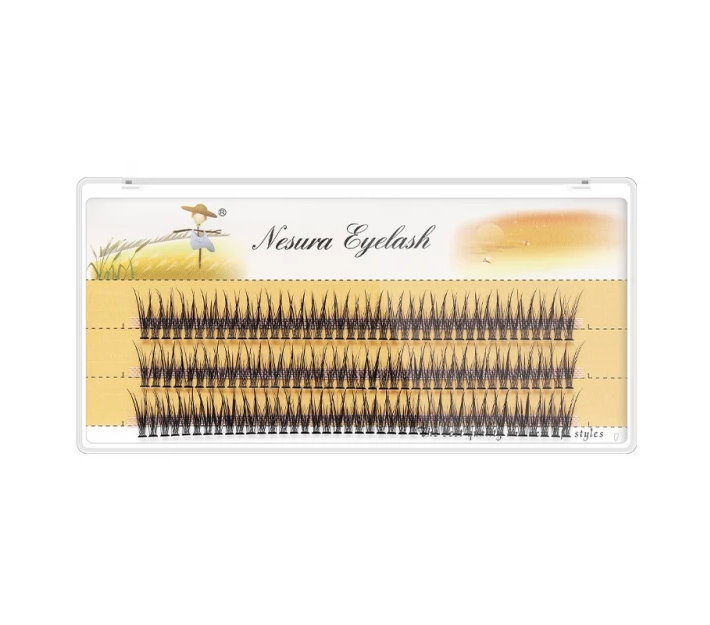Ресницы Nesura Eyelash Classic Ласточки V 12D 0,1 изгиб С 10 мм (011102)