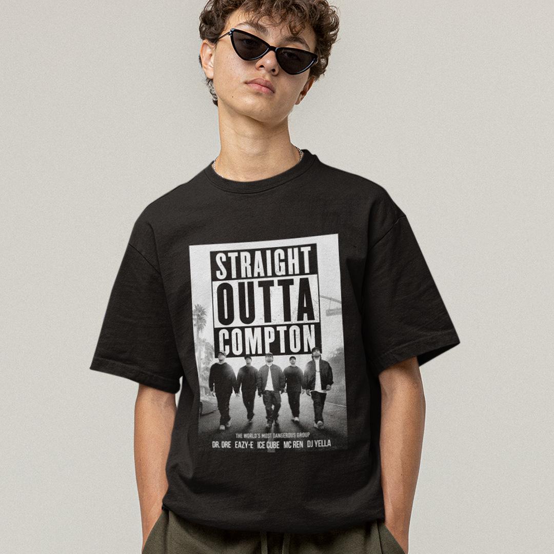 Футболка унисекс Straight Outta Compton Movie Poster 4XL Черный (0000009311)