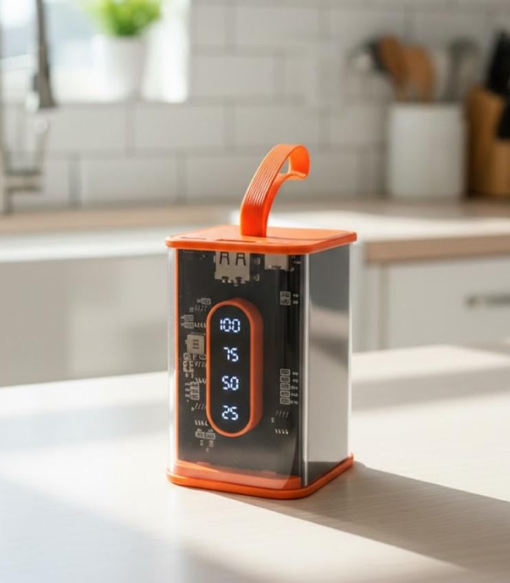 Повербанк з LED-дисплеєм і прозорим дизайном 10000 мАг Помаранчевий (2104618813) - фото 10 Повербанк з LED-дисплеєм і прозорим дизайном 10000 мАг Помаранчевий (2104618813) - фото 10