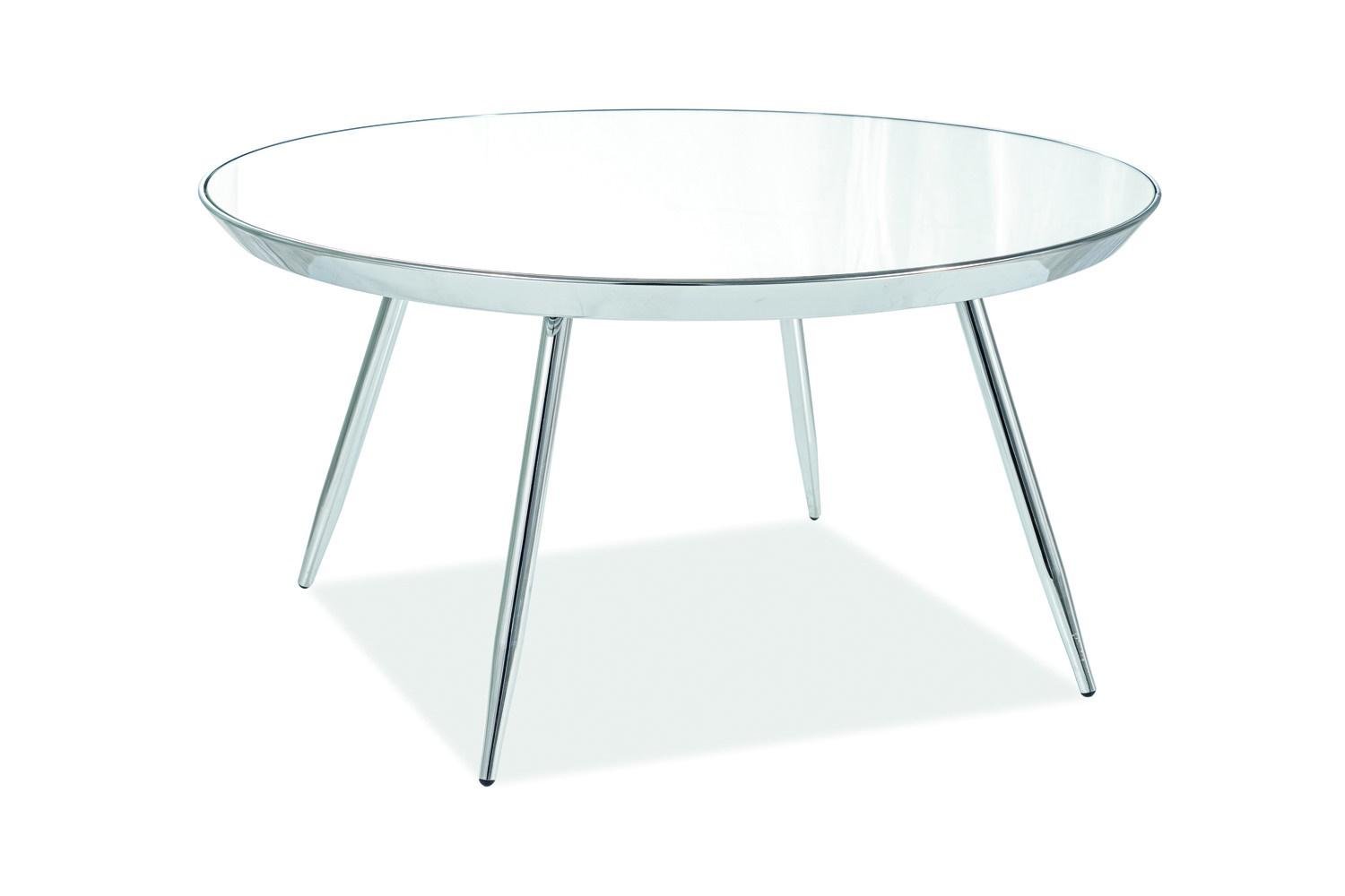 Журнальный стол Signal Bora B 76х76 Зеркало/Хром