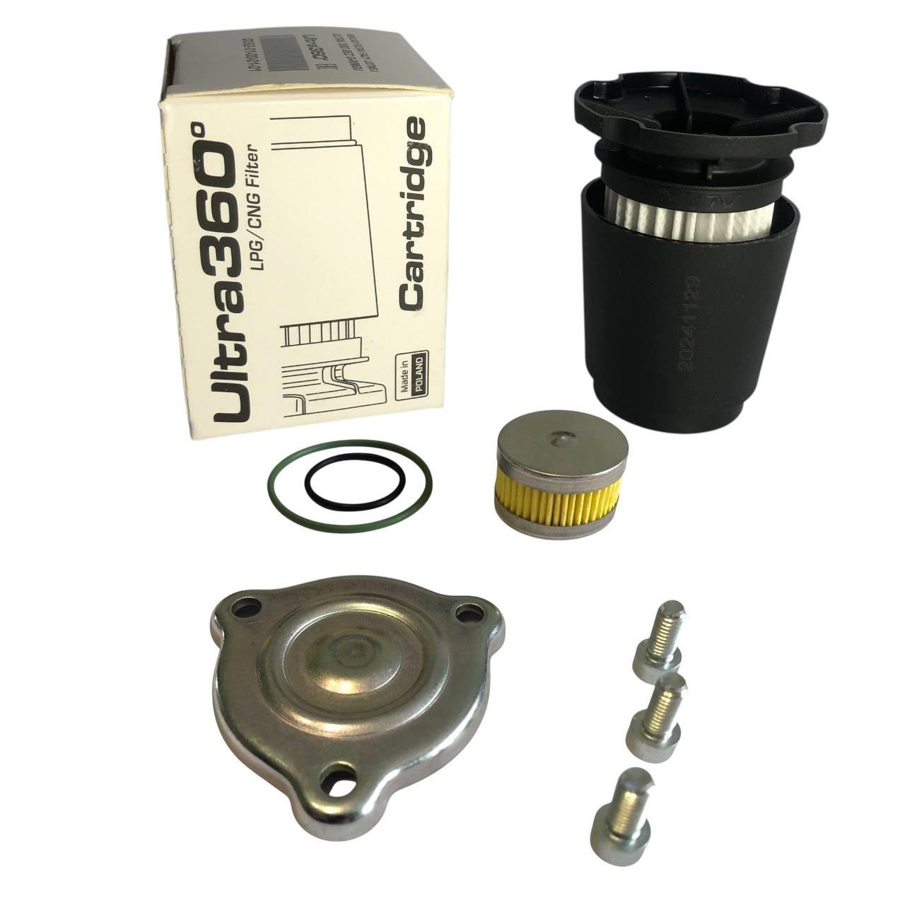 Вкладиш у фільтр ALEX ULTRA 360 фільтр у редуктор з 2 гумками кришка фільтра редуктора TOMASETTO з болтами (2627357704)