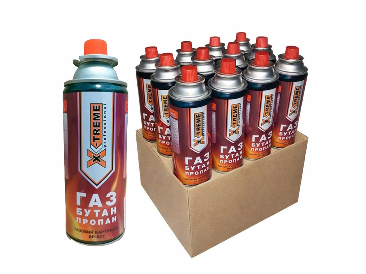 Балони газові X-Treme бутан/пропан для пальників і портативних плит 227 г 12 шт.