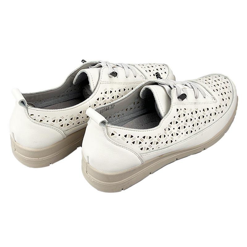 Мокасини жіночі перфорована шкіра 10144 p. 40 25,5 см Білий - фото 4 Мокасини жіночі перфорована шкіра 10144 p. 40 25,5 см Білий - фото 4