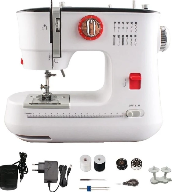 Швейна машинка електрична Sewing Machine 519-12 рядків 2 швидкості підсвічування Білий (01479) - фото 5