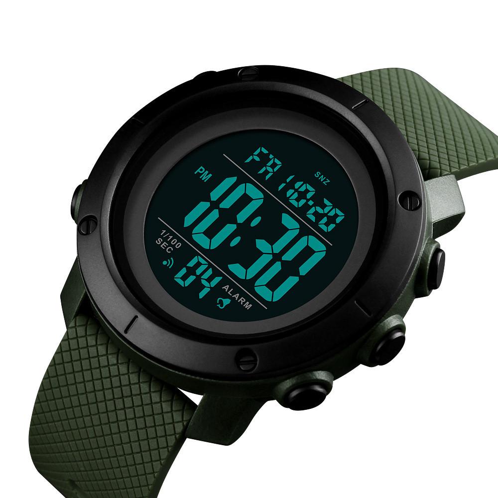 Годинник Skmei чоловічий наручний 1426AGBK watch Army ABS Green/Black (12288) - фото 4