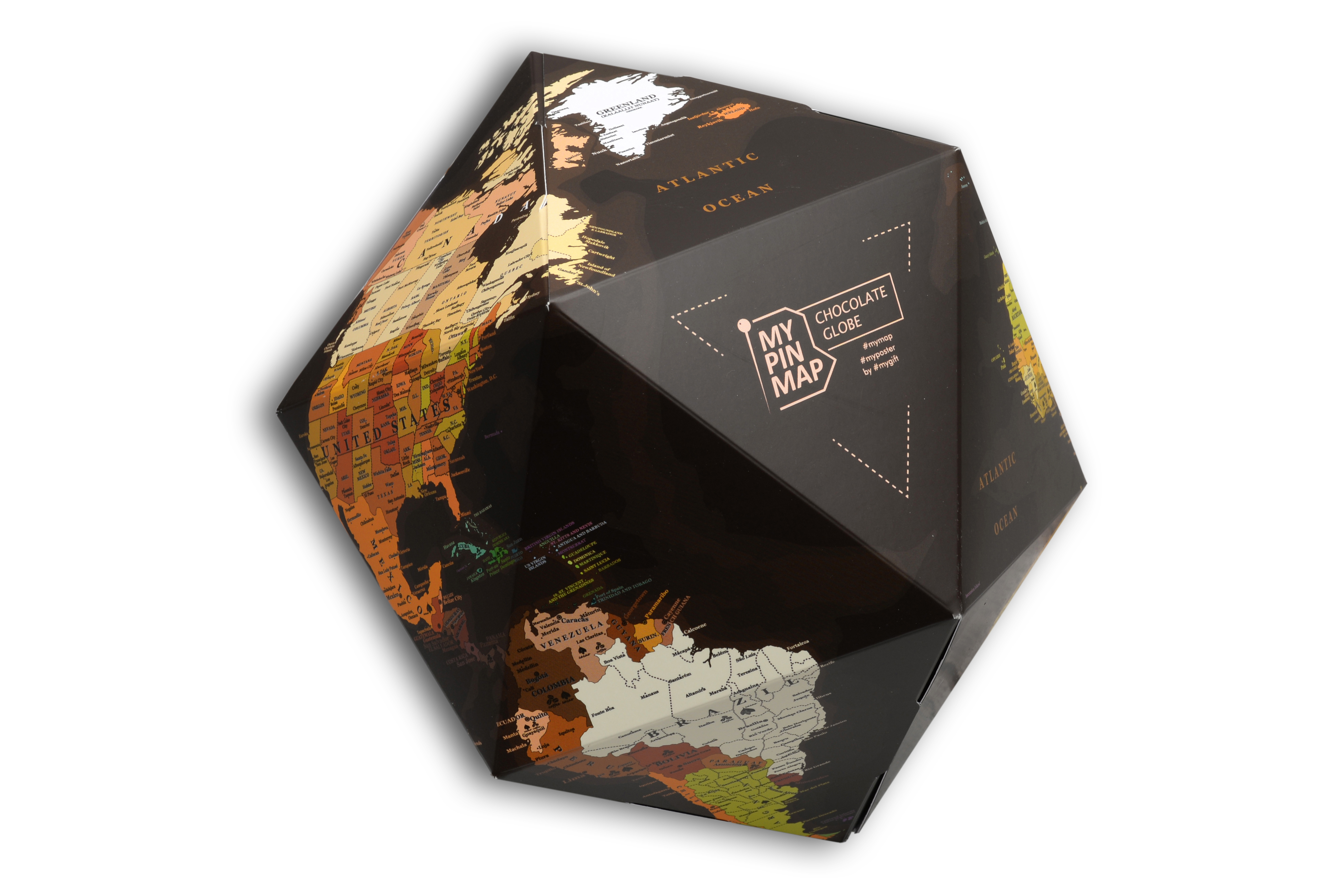 3D Глобус My Pin Map Globe Chocolate