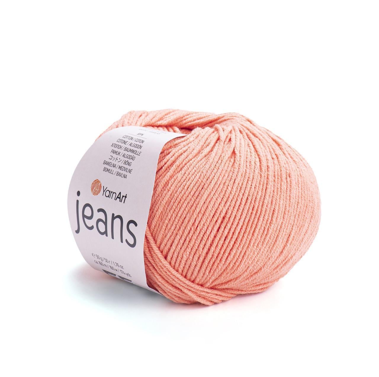 Пряжа для в'язання YarnArt Jeans 50 г 160 м Морквяний №23 (2765033420)