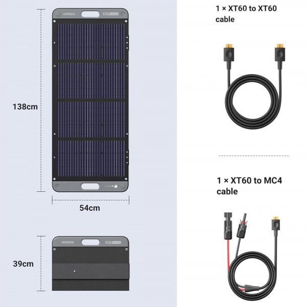 Солнечная панель UGREEN Solar Panel SC100 100W (15113) - фото 6