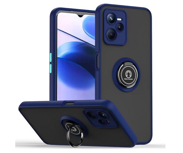 Чехол-накладка TPU Color Matte Ring для Realme C35 Синий Чехол-накладка TPU Color Matte Ring для Realme C35 Синий